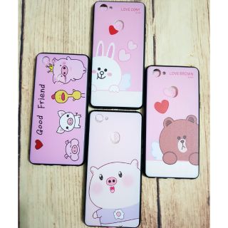 Ốp lưng Oppo F7 viền dẻo hình gấu thỏ heo 6D dễ thương