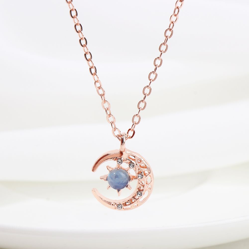 UPSTOP Fashion Light Of Stars And Moon Charm Necklace Delicate Clavicle Women Jewelry