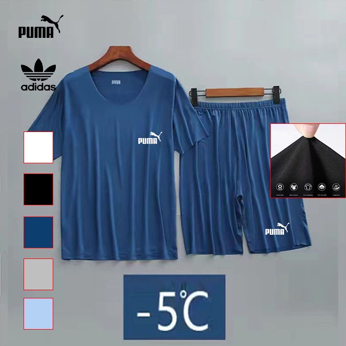 Set Đồ 2 Món Gồm Áo Thun Tay Ngắn Dáng Rộng Thoáng Khí + Quần Lụa Mát Mẻ Thoáng Khí Thời Trang Mùa Hè Cho Nam
