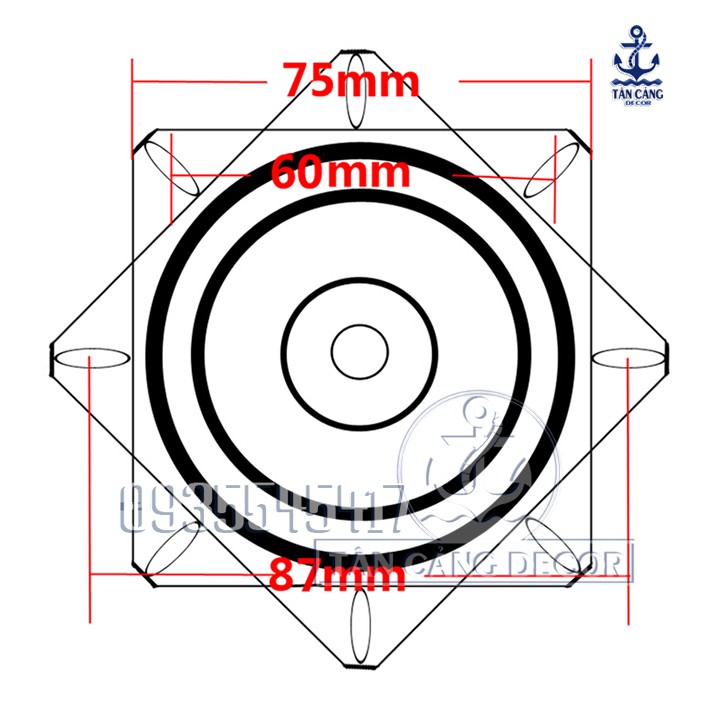 Giá xoay bàn ghế đa năng 7.5 cm