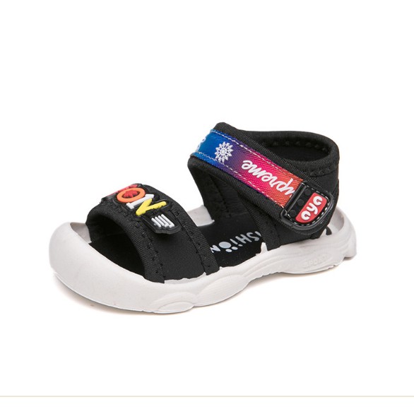 GIÀY SANDAL DA MỀM QUAI DÁN MŨI BẢO VỆ CHÂN CHO BÉ TRAI
