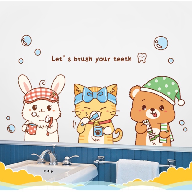 Decal trang trí trường - Mẫu Cartoon cực dễ thương