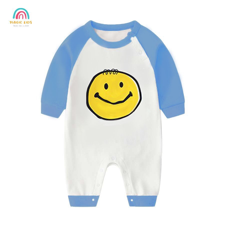 Bộ body dài tay in họa tiết hình thú đáng yêu chất cotton mềm mại cho bé  BL20011- Thời trang Bonkids