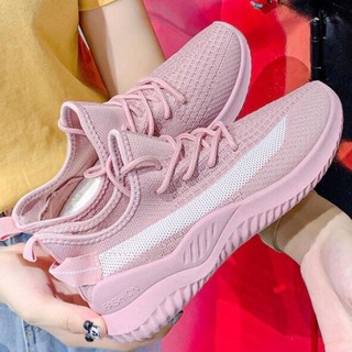 [TẶNG TẤT GẤU] Giày nữ thể thao A.Y tập gym chạy bộ nhẹ nhàng êm ái thoáng chân đơn giản vải mềm  màu trắng hồng vàng