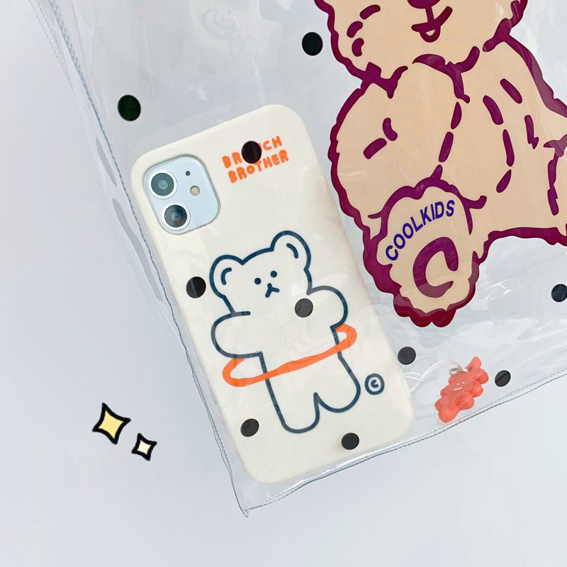 Ốp điện thoại từ silicon mềm in hình gấu cho iPhone 11 Pro Max X XS XR XS Max 6 7 8 Plus | BigBuy360 - bigbuy360.vn