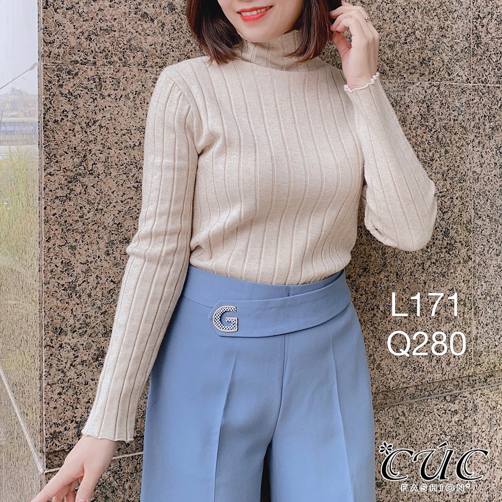 Áo len nữ cổ lọ cao cấp nhiều màu Cúc Fashion áo len nhiều màu áo giữ nhiệt áo freesize <60kg co giãn áo len AL241