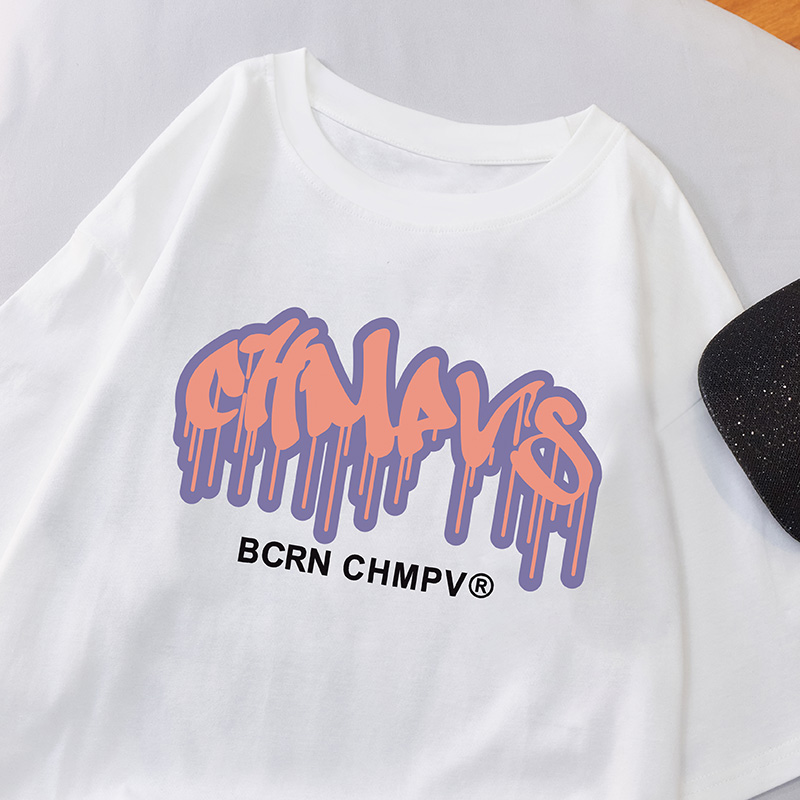 NRVP Áo Thun Nữ Tay Ngắn Dáng Rộng Thời Trang Mùa Hè 2021