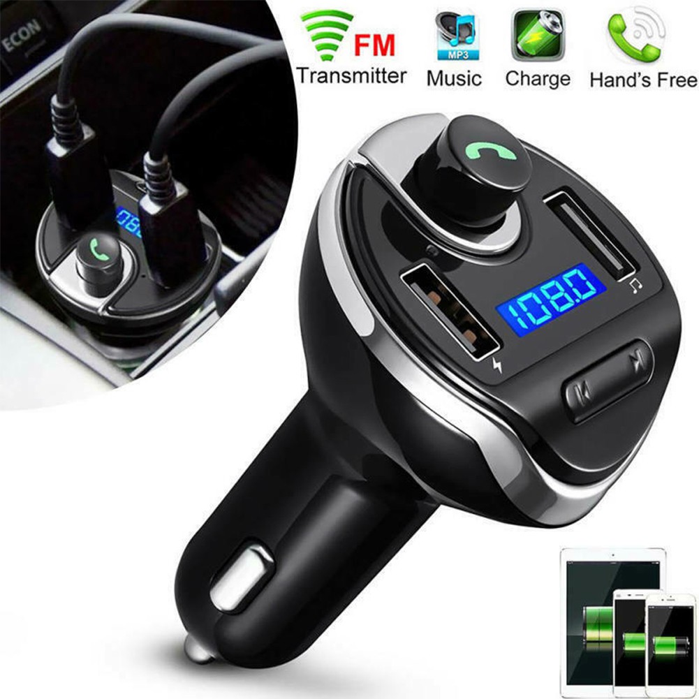 Máy nghe nhạc MP3 tích hợp FM radio Bluetooth không dây trong ô tô kèm cổng sạc USB