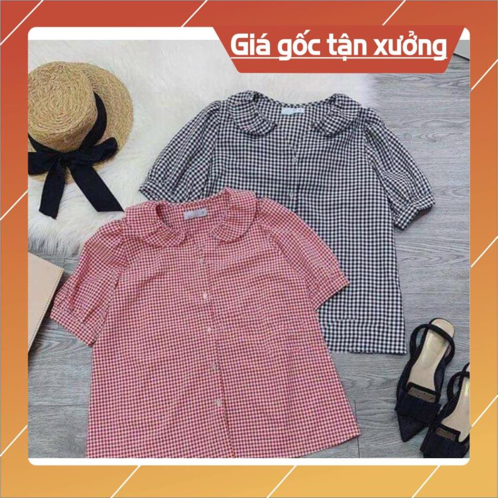 Áo sơ mi Nữ sọc tay ngắn cổ V hoạ tiết kẻ sọc hợp thời trang sơ mi nữ | BigBuy360 - bigbuy360.vn