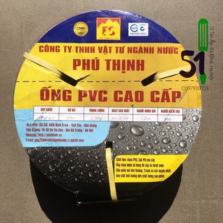 Ống pvc cao cấp phú thịnh 3 lớp phi 14 | ống dẫn nước tưới vườn | ống cao su