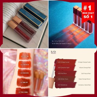 Son black rouge |free ship| son kem black rouge air fit velvet tint ver 5: night series