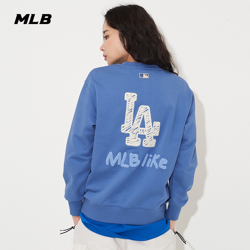 Áo sweater Cổ Tròn Dáng Rộng Phong Cách Mlb Thời Trang Thu Đông Cho Nam Và Nữ MTEC1