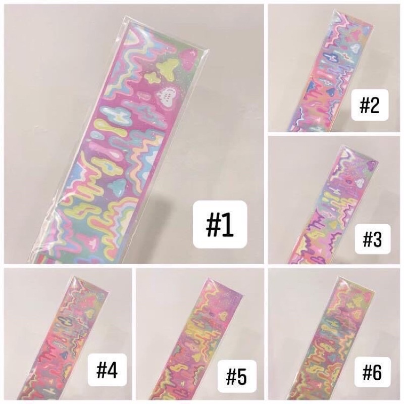 Sticker màu loang bling bling siêu xinh