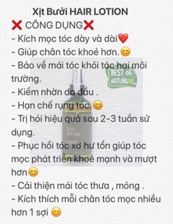 LOTION BƯỞI KÍCH MỌC TÓC