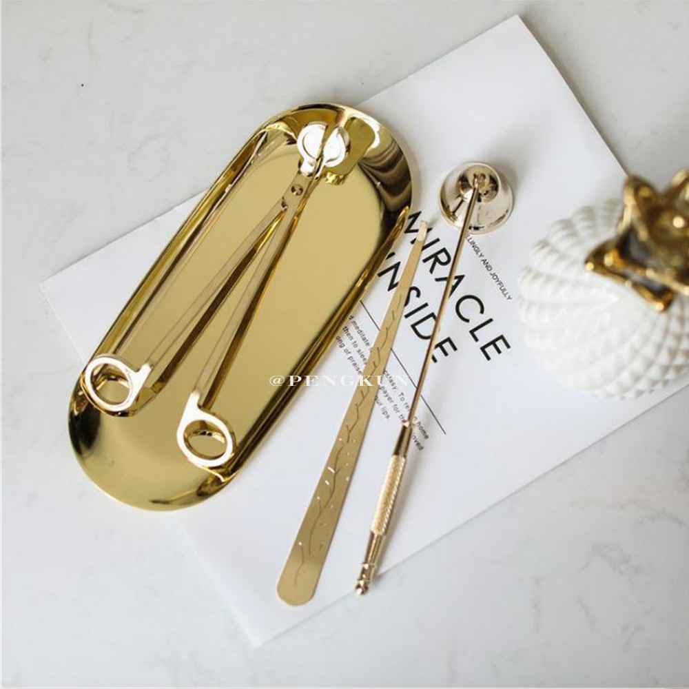 Bộ Dụng Cụ Chăm Sóc Nến Ba Mảnh Móc Nến Thơm Cần Thiết Kết Cấu Tốt