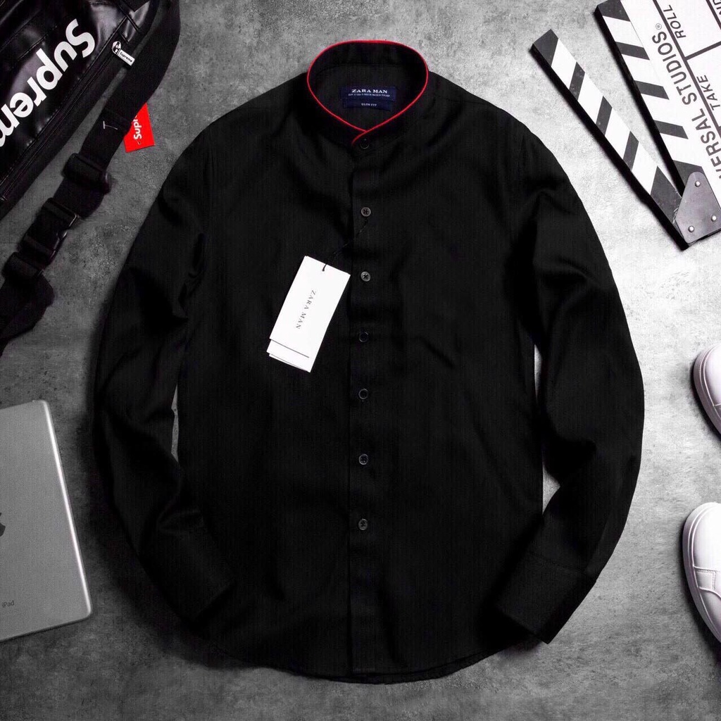 Áo sơ mi cổ tròn nam cao cấp, áo sơ mi nam cao cấp hàng vnxk có nhiều màu