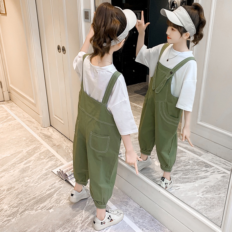 Bộ Quần Yếm Thời Trang Đáng Yêu Cho Bé Gái 4 5 6 7 8 9 10 11 12 13 14 Tuổi