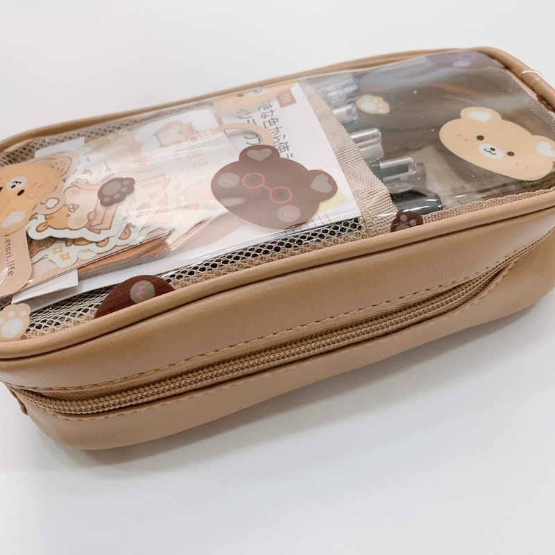 Hộp Bút Siêu To Nhiều Ngăn Chống Thấm Nước - Túi Đựng Bút Da Dễ Thương