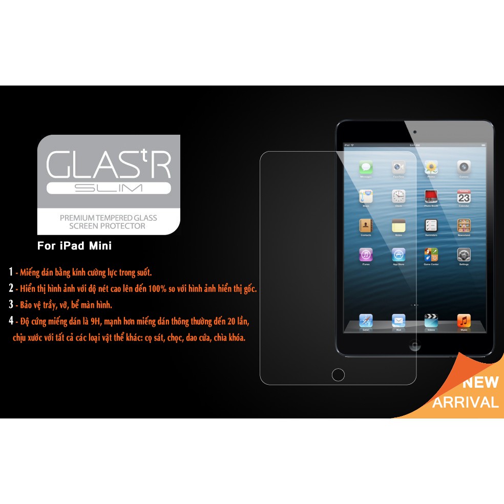 KÍNH CƯỜNG LỰC 9H IPAD MINI 1/2/3/4/5/6 Air 1/2 Gen 5/6/7/8/9 10.2/10.5 11inch CHẤT LƯỢNG