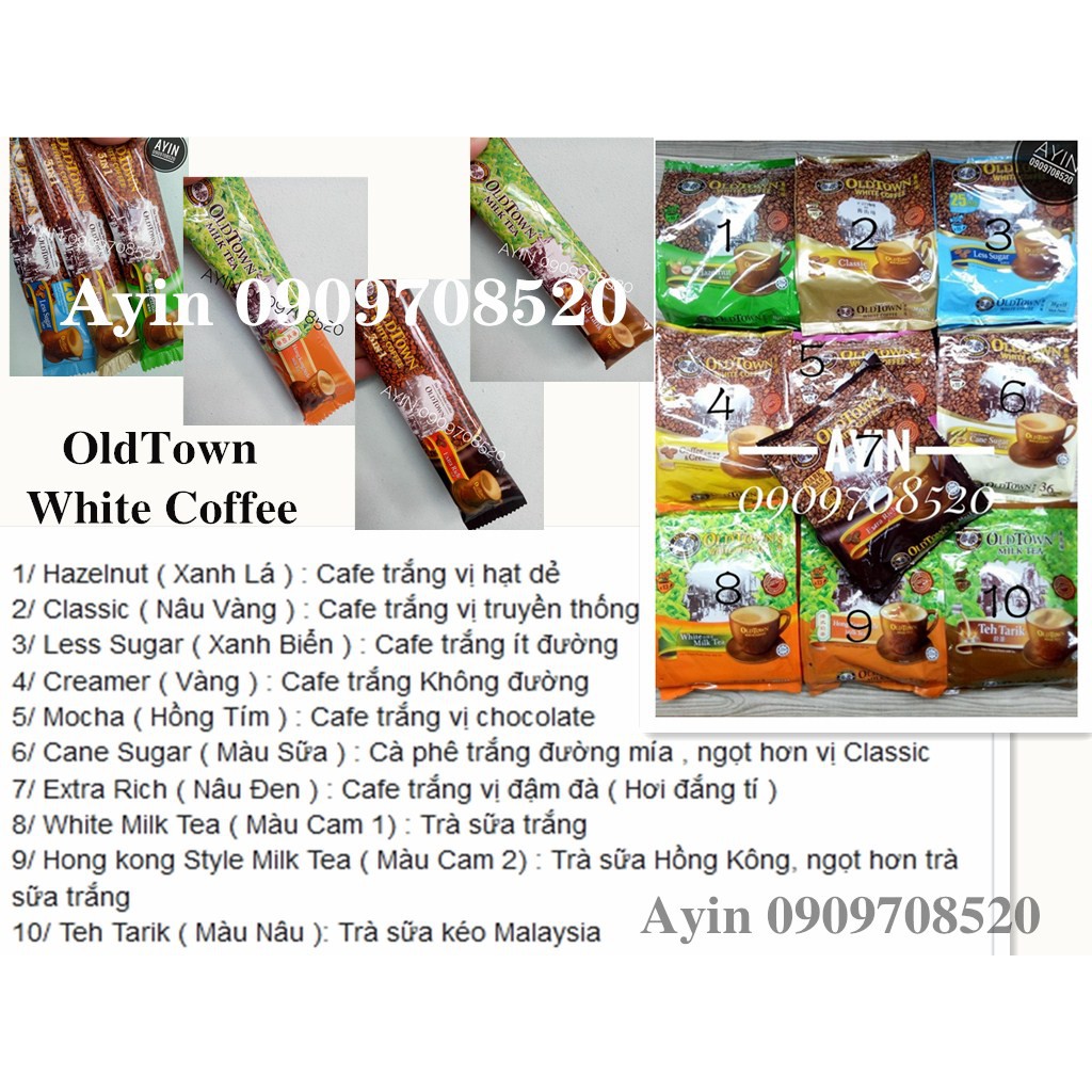 Cà phê trắng OldTown White Coffee