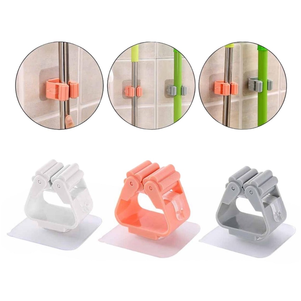 Móc treo chổi dán tường giữ cây lau siêu chắc bề chịu lực tốt