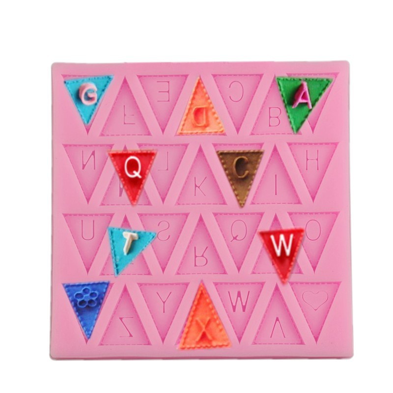 Khuôn Silicone Làm Bánh Tạo Hình Chữ Cái Tiếng Anh Tiện Dụng