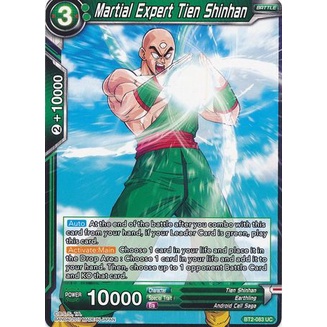 Thẻ bài Dragonball - bản tiếng Anh - Martial Expert Tien Shinhan / BT2-083'