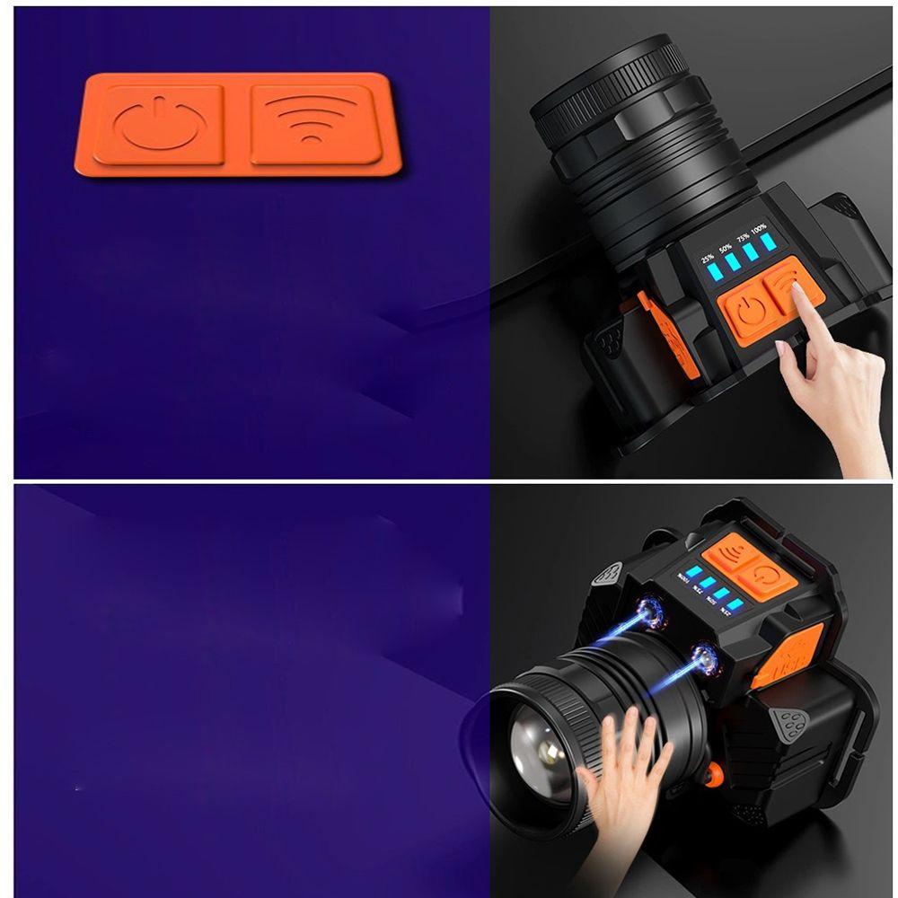 GOGOUP Đèn Pha LED Cảm Biến Siêu Sáng Có Thể Sạc Lại Dùng Đi Săn