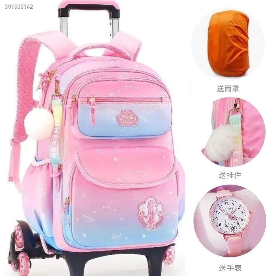 Ba Lô Kéo Đi Học Họa Tiết Disney Xinh Xắn Dành Cho Bé Lớp 3-6