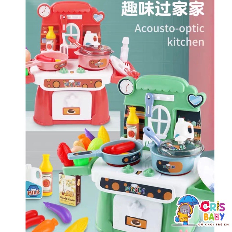 BỘ ĐỒ CHƠI NHÀ BẾP CAO CẤP MINI KITCHEN CÓ ÂM THANH ÁNH SÁNG