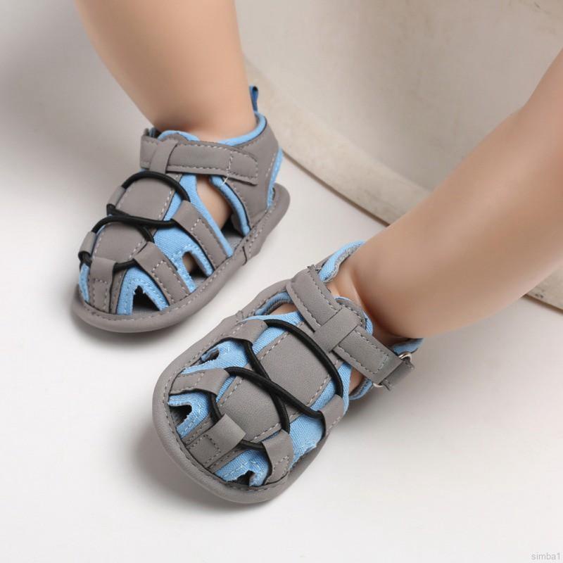 Giày sandal đế mềm chống trượt thoáng khí cho bé trai mới biết đi