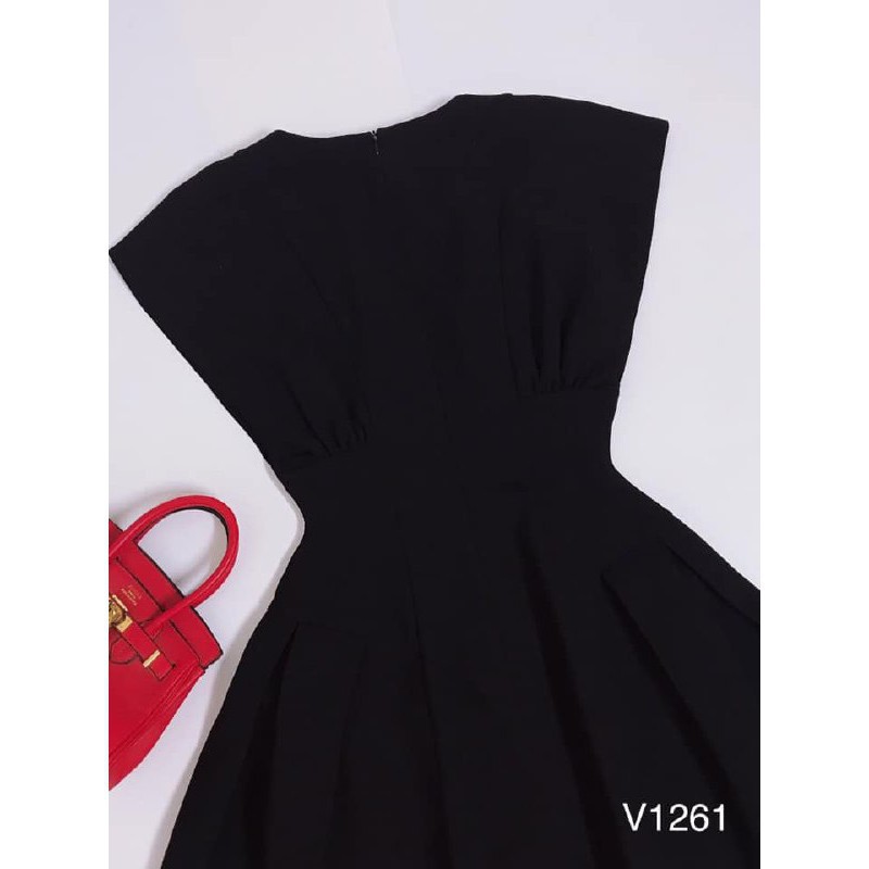[ xả kho ] MiD Đầm đen không tay V1261 dáng xòe trẻ trung Mie Design kèm ảnh thật