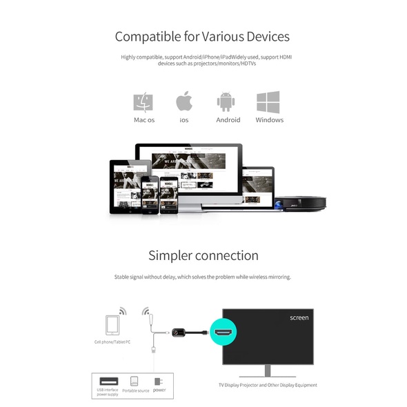 Thiết bị HDMi Không Dây Mirascreen G9 Plus