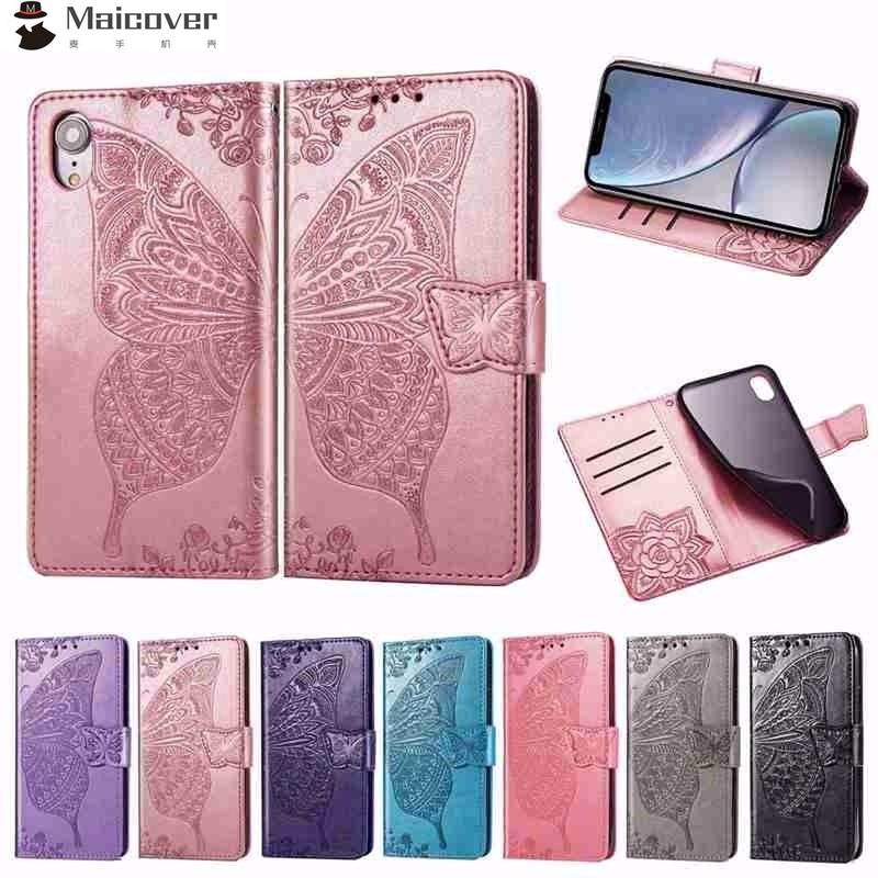 Bao Da Điện Thoại In Hoa Và Bướm Sang Trọng Cho Samsung Note 10 Plus Lite 9 8 S8 S9 Plus S7 Edge Note10 Note9 Note8