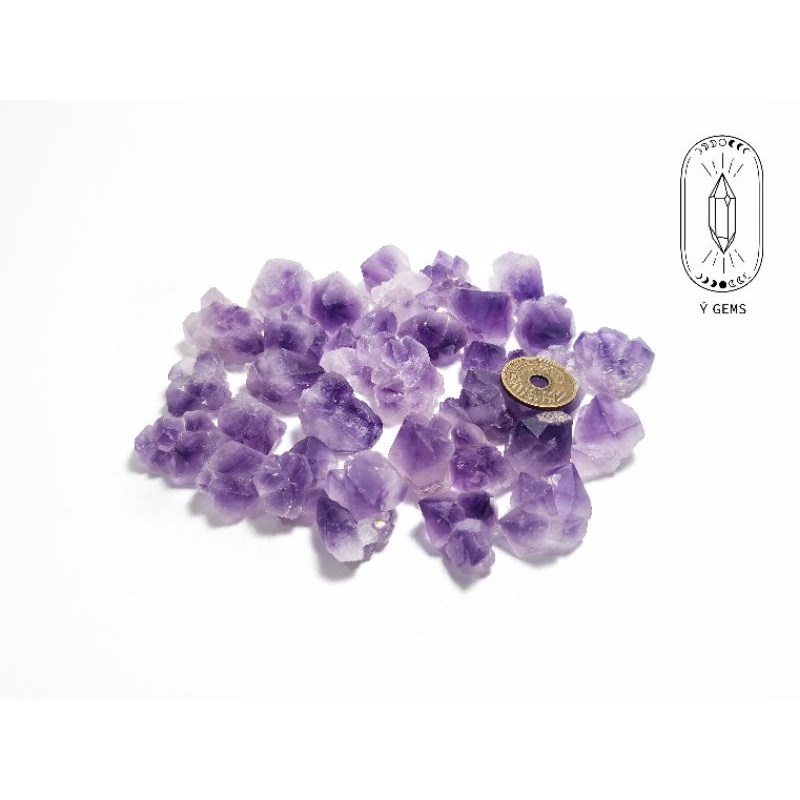 Mầm tím Amethyst thô tự nhiên chọn lọc chất lượng cao dùng bói tài Tarot, làm handmade, trưng bày sưu tầm..