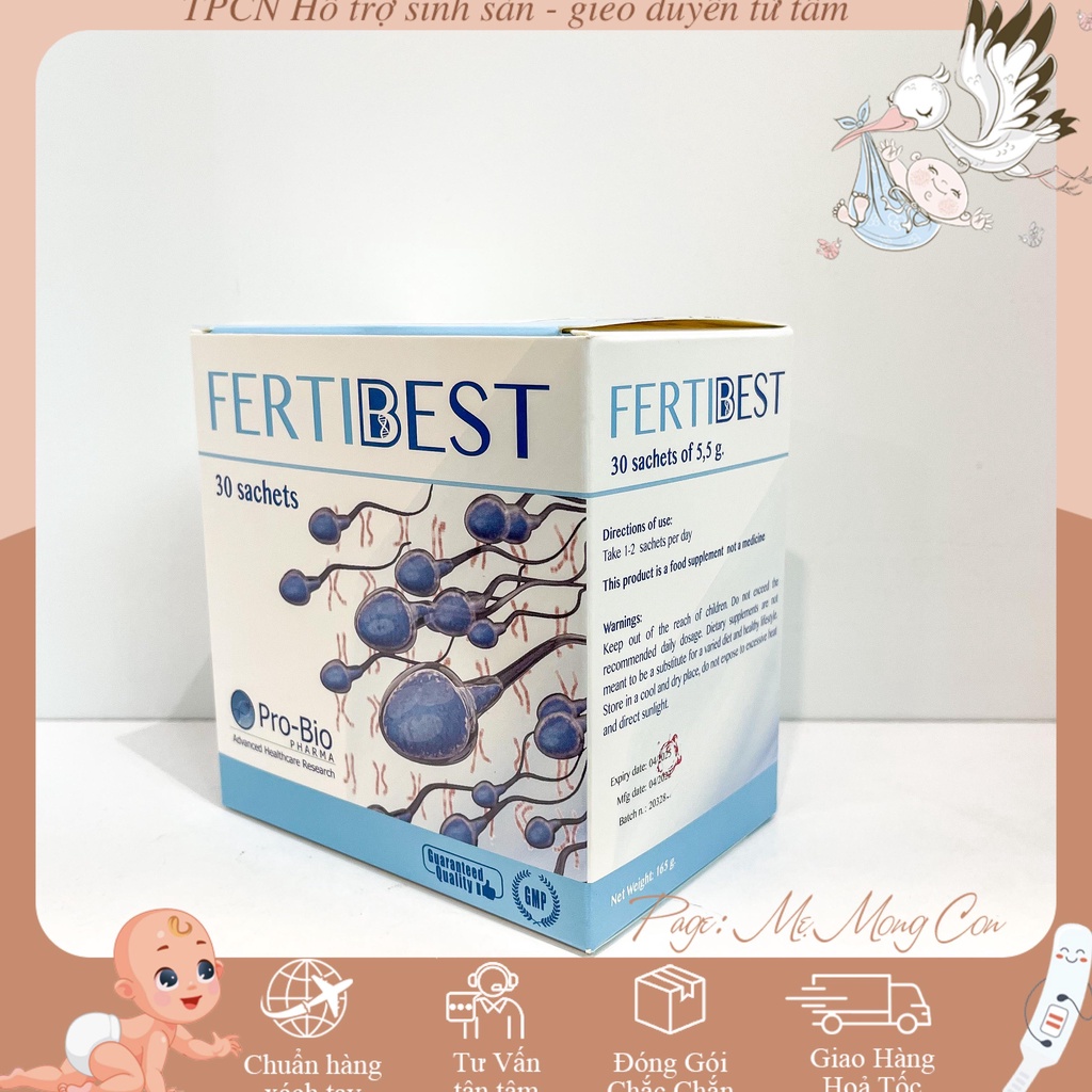 Fertibest  tăng chất lượng và số lượng tinh trùng, tăng thụ thai, hỗ trợ vô sinh hiếm muộn