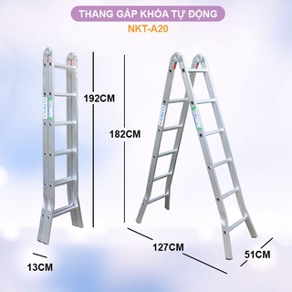 Thang nhôm khóa sập tự động NIKITA A20 ( 2M + 2M )