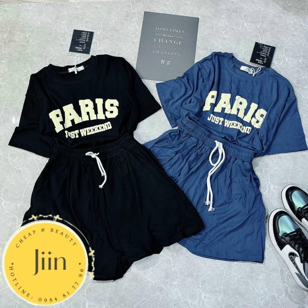 Set Bộ đùi ống rộng dáng váy Paris FREESIZE chất cotton cao cấp siêu đẹp by Jiin shop | BigBuy360 - bigbuy360.vn