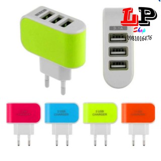 Cục sạc điện thoại đa năng 3 cổng USB