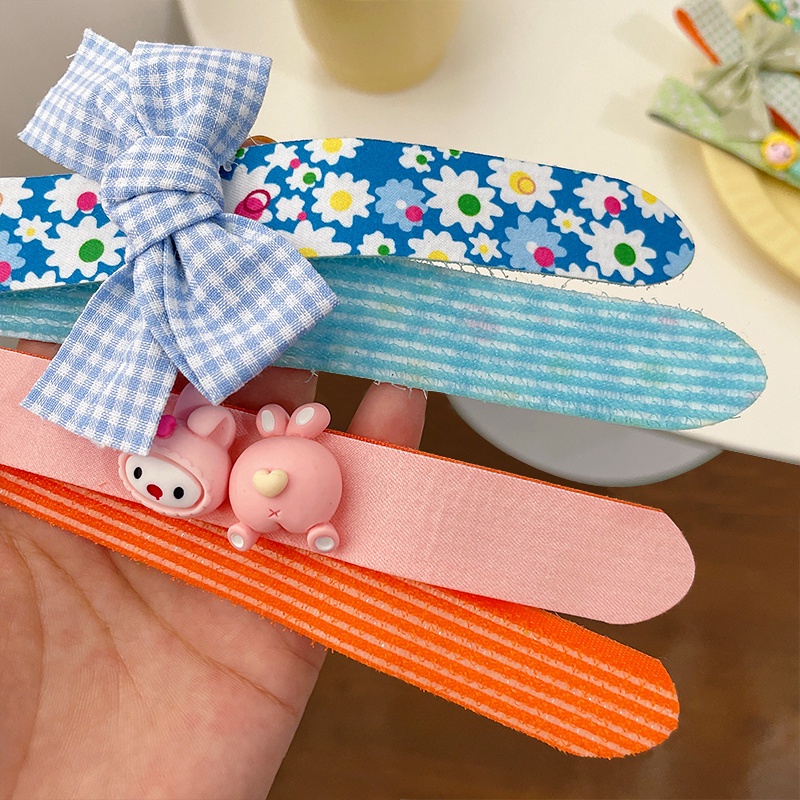 Băng Đô Dán Tóc Mái Đính Nơ Phong Cách Hàn Quốc Xinh Xắn Cho Nữ