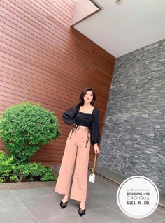 Bigsize Quần suông lưng cao Q03