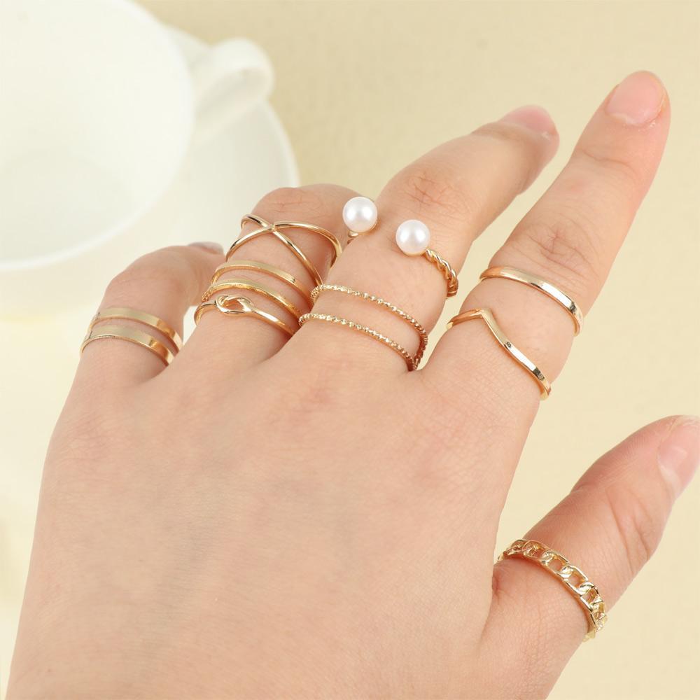 Set Nhẫn Cưới Thời Trang Sang Trọng Quý Phái|Nhẫn Hở Đeo Giữa Ngón Tay