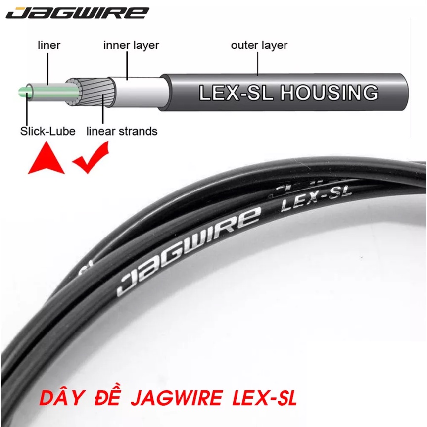 ỐNG DÂY ĐỀ XE ĐẠP JAGWIRE LEX-SL 4MM VỎ DÂY ĐỀ XE ĐẠP