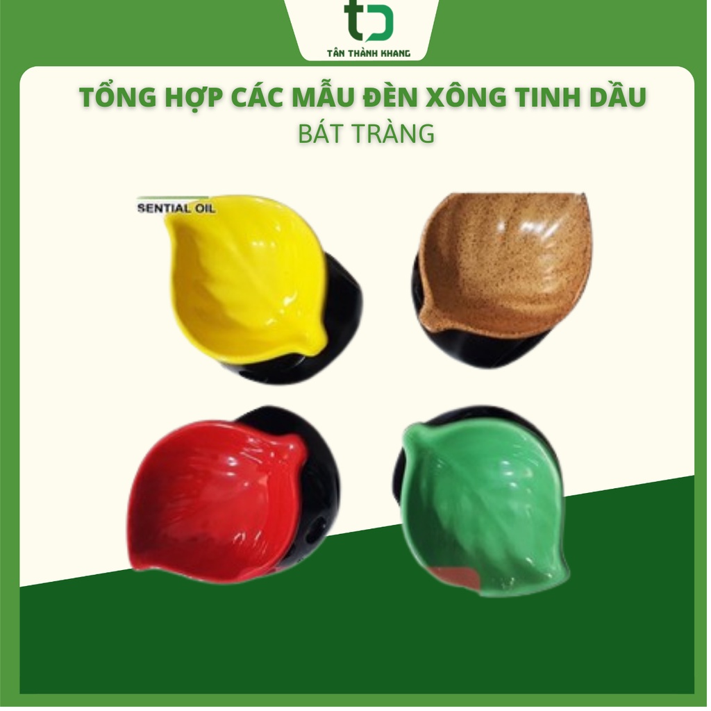 Xả Kho Đèn Xông, Đốt, Khuếch Tán Tinh Dầu Bát Tràng Dùng Nến - Hình Hoa Sen Tuyệt Đẹp .