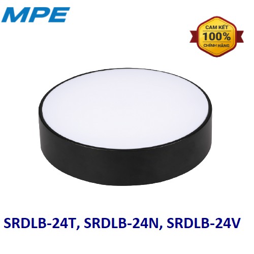 Đèn Ốp Trần MPE SRDLB-16/3C, Tròn 120mm, Kim Loại, Mica, 16W, 1600lm, 3000K, Trắng, Vàng, Trung Tính