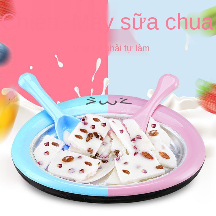 [Có thể cuộn lại] Máy làm sữa chua chiên thực phẩm, đá viên mini gia đình, khay kem trái cây tự dành cho trẻ em