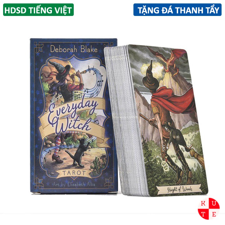 Bộ Bài Everyday Witch Tarot 78 Lá Bài Tặng Hướng Dẫn Tiếng Việt Và Đá Thanh Tẩy C17