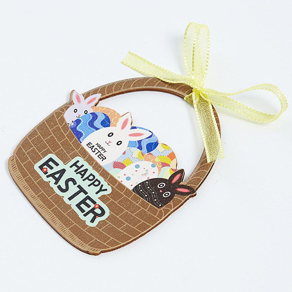 WATTLE 1 Quả Trứng Gỗ Hình Thỏ Thắt Nơ Đáng Yêu