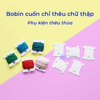 Miếng Bobin cuốn chỉ thêu chữ thập phụ kiện thêu tiện lợi