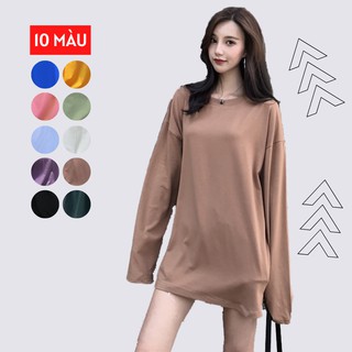 Áo thun dài tay basic - áo phông dài tay trơn hot nhiều màu